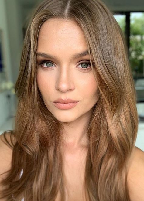 Tea Brown Hair Color, Milk Tea Brown Hair Color, Milk Tea Brown Hair, Hair Color Names, Color Castaño, Colored Hair Tips, Honey Brown Hair, Brown Hair Inspo, Bronde Hair