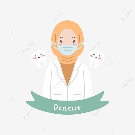 dentist,professional roles,muslim character,hijab muslim,woman in hijab,cute illustration,muslim woman,muslim,hijab girl,hijab,hand drawn,character illustration Hijabi Dentist, Dentist Drawing, Muslim Hijab Girl, Scientist Cartoon, Dentist Cartoon, Future Dentist, Pharmacy Art, Dentist Art, Wearing Hijab