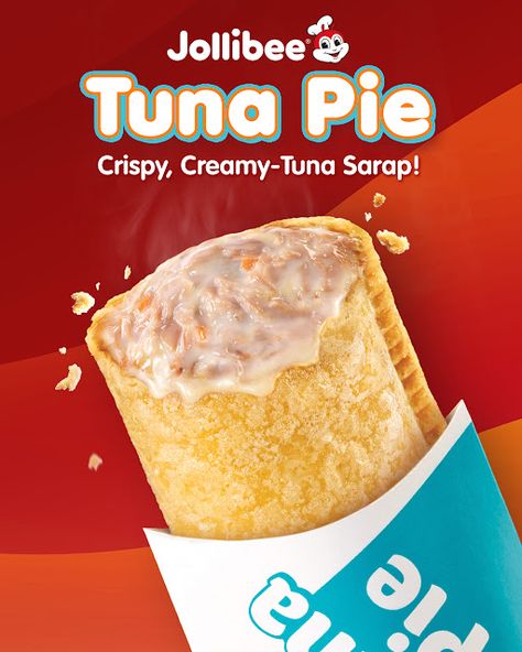 Lemon GreenTea: Jollibee Tuna Pie brings an exceptionally unique t... Tuna Pie, Hot Snacks, Banana Pie, Meals Of The Day, Tuna Sandwich, Food Trends, Snack Time, Main Meals, Ticks