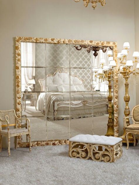 Espejos elegante d Lighted Wall Mirror, Mirror Wall Living Room, Big Mirror, Dekorasi Kamar Tidur, Living Room Mirrors, Mirror Interior, Mirrored Furniture, Large Mirror, Palembang