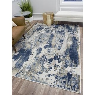 Blue Grey Living Room, Blue Gray Area Rug, Blue Living Room Decor, Gold Living Room, Cosmoliving By Cosmopolitan, Living Room Area, Contemporary Room, Blue Living Room, Transitional Area Rugs