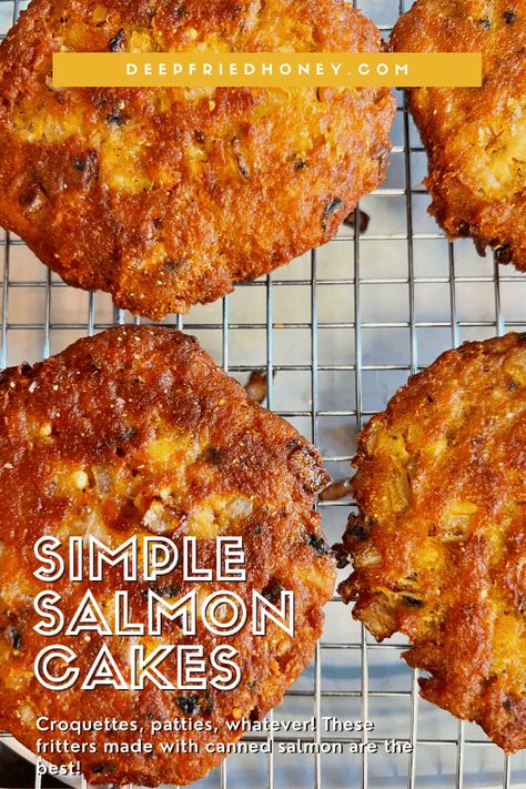 Canned Salmon Cakes Air Fryer, Salmon Cake Recipes Canned, Recipes Canned Salmon, Pink Salmon Canned Recipes, Can Of Salmon Recipes, Easy Salmon Patties Recipe Simple, Can Pink Salmon Recipes, Canned Pink Salmon Recipes Simple, Canned Salmon Lunch Recipes