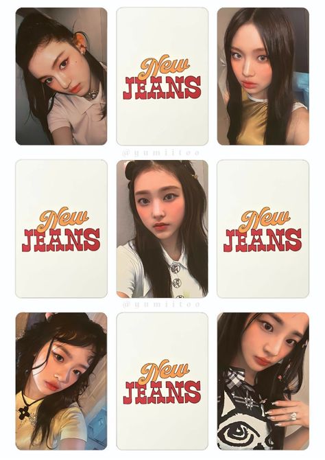 Newjeans 2nd Ep, Photocard Template, Kpop Diy, Kpop Photocard, Lomo Card, Paper Doll Template, Kpop Icons, Photo Card, Print Stickers