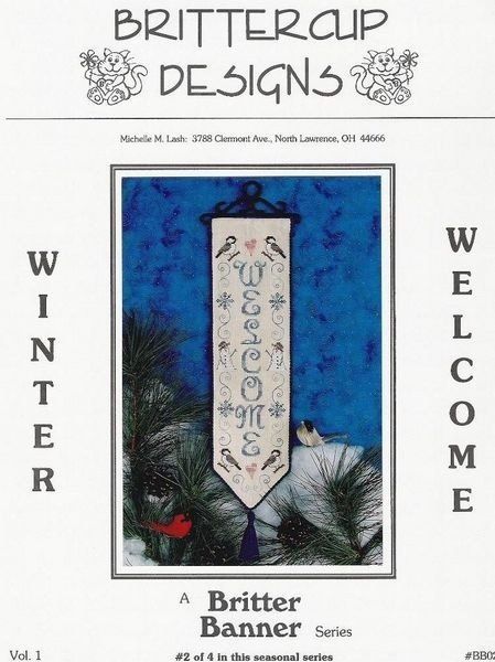 Gallery.ru / Фото #5 - Brittercup Seasons - Auroraten Vintage Cross Stitch Pattern, Vintage Cross Stitch, Welcome Banner, Vintage Cross Stitches, Stitch Art, Stitching Art, Cross Stitch Art, Winter Theme, Cross Stitch Pattern