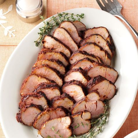 Pepper-Stuffed Pork Tenderloin Recipe: How to Make It Spicy Pork Tenderloin, Grilled Steaks, Pork Tenderloins, Sage Recipes, Ginger Pork, Sage Butter, Grilled Pork Tenderloin, Wine Kitchen, Pork Glaze