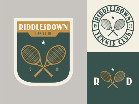 Riddlesdown Tennis Club Logo by Oscar Spinks | Dribbble Tennis Club Logo, Badminton Logo, Desain Editorial, Tennis Team, Vintage Tennis, Tennis Club, Club Logo, Tennis Clubs, Athletic Clubs