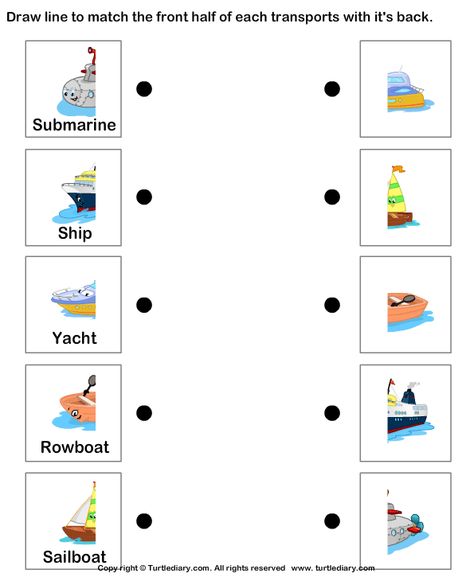 Water Transport worksheet and coloring pages Water Transportation Worksheet, Transportation Preschool Activities, Transportation Theme Preschool, Water Transport, Transportation Worksheet, Worksheet For Kindergarten, Transportation Unit, Ela Worksheets, Transportation Activities