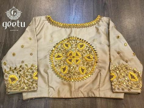 Dora Work Blouse, Blouse Designs Embroidery, New Saree Blouse Designs, Wedding Saree Blouse Designs, Maggam Works, Wedding Blouse Designs, Sari Blouse Designs, Silk Saree Blouse Designs, Simple Blouse Designs