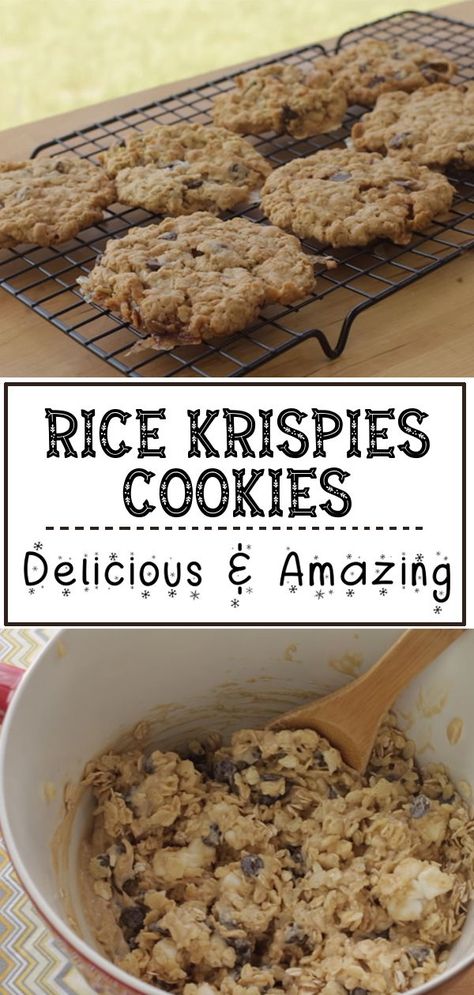 Cookies With Rice Krispies, Quick Rice, Healthy Food Facts, Quit Drinking, Spicy Snacks, Cookie Bar Recipes, Rice Krispie Treats, Lost 100 Pounds, Breakfast Cookies