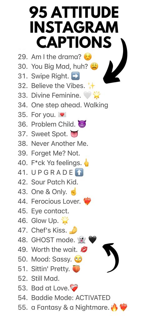 95 Attitude Instagram Captions That'll Leave Them Wanting More Instagram Post Captions Attitude, Unique Captions For Instagram Sassy, Attitude Captions For Girls Instagram, Fun Short Quotes, Moody Captions, Unique Instagram Captions, Cute Short Captions, Caption For Group Photo, Tiktok Captions