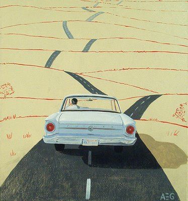 Fish Person, Road Drawing, 동화 삽화, Tableau Art, Car Illustration, Editorial Illustration, In The Middle, Dublin, The Road