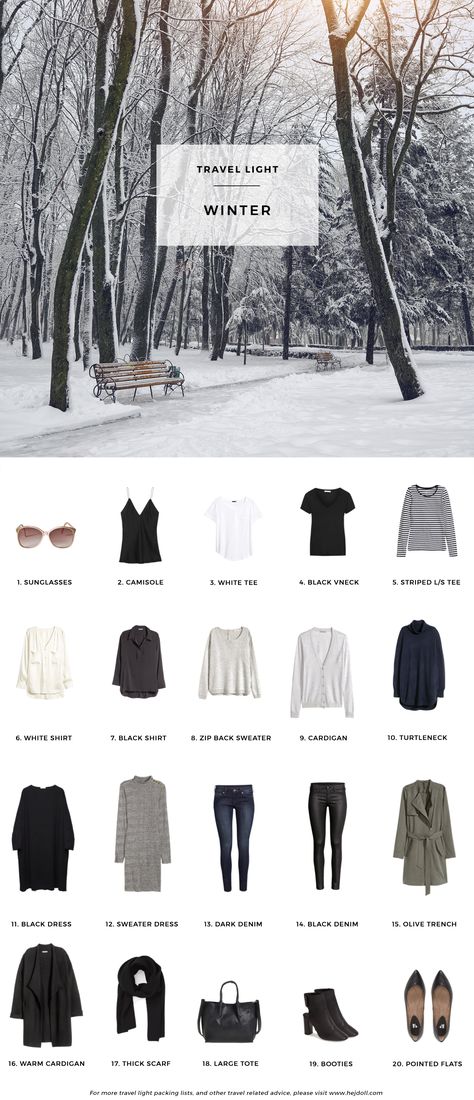 Winter packing list on a budget. 20 items, 10 outfits, 1 carry on, at a price that you can afford! Every item under $50. 5 4 3 2 1 Packing Winter, Europe Winter Packing, Winter Packing List, Mode Tips, Travel Capsule, Winter Packing, Pack Light, Packing Lists, Europe Winter