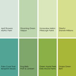 Bathed in Color: When to Use Green in the Bath Interior Paint Color Palette, Green Painted Walls, Green Paint Colors, Paint Color Palettes, Celadon Green, Interior Paint Colors, Bedroom Green, Green Kitchen, The Design Files