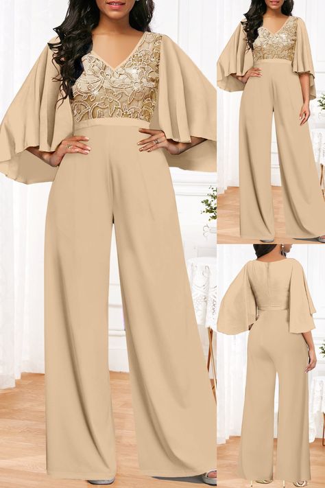 Step into sophistication with our Embroidery Champagne Jumpsuit! This long, V-neck beauty with 3/4 sleeves is perfect for any occasion, offering a chic and timeless look. 🌟

Features:

Elegant Embroidery: Adds a touch of luxury
V Neckline: Flattering and stylish
3/4 Sleeves: Perfect for any season
Versatile Style: Ideal for both casual and formal events

#FashionTrends #OOTD #ChampagneJumpsuit #ChicStyle #ElegantOutfit #StyleInspo #TrendyLook #WardrobeEssentials #Fashionista #EveningWear Champagne Jumpsuit, Elegant Embroidery, Jumpsuit With Sleeves, Fashion Mode, Mode Fashion, Elegant Outfit, Versatile Style, Evening Wear, Wardrobe Essentials