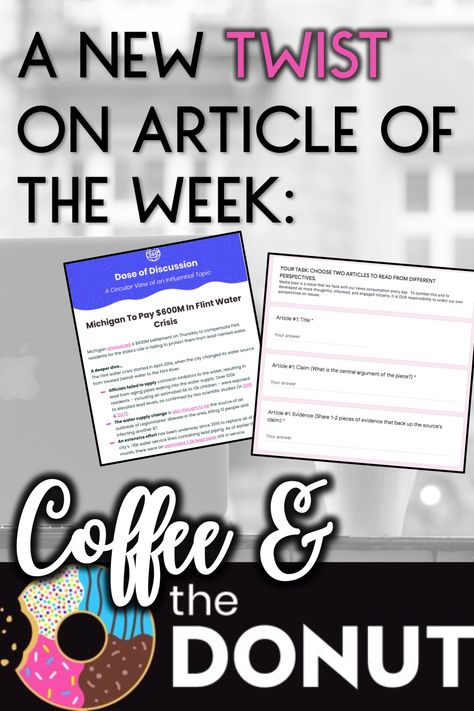 Literary Terms Middle School, Article Of The Week Middle School, Middle School Journalism, Ela Projects Middle School, Teaching Middle School English, Hybrid Learning, Article Of The Week, High School English Classroom, Teaching High School English