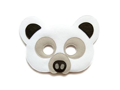 Polar Bear Mask, Rex Costume, Felt Dress, Dinosaur Mask, Bear Mask, Bear Felt, Felt Mask, White Polar Bear, Animal Bear