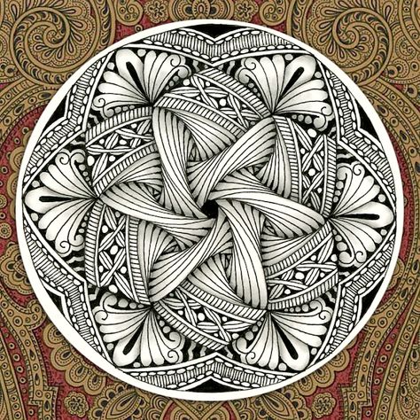 Time for Tangling: Today's Tangle - Zendala Joy Day 20 Zendala Patterns, Zendala Art, Pattern Art Drawing, Zentangle Mandala, Drawing Doodles, Zen Tangles, Zentangle Tutorial, Zentangle Artwork, Tangle Pattern