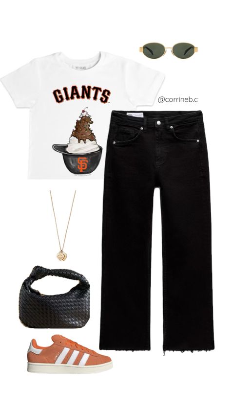 san francisco giants game outfit inspo #outfitinspo #baseballgameoutfit #ootd #fashion #sanfrancisco #sanfransicoaesthetic Giants Game Outfit, Giant Games, Game Outfit, Gaming Clothes, San Francisco Giants, Ootd Fashion, San Francisco, Fall Winter, Ootd