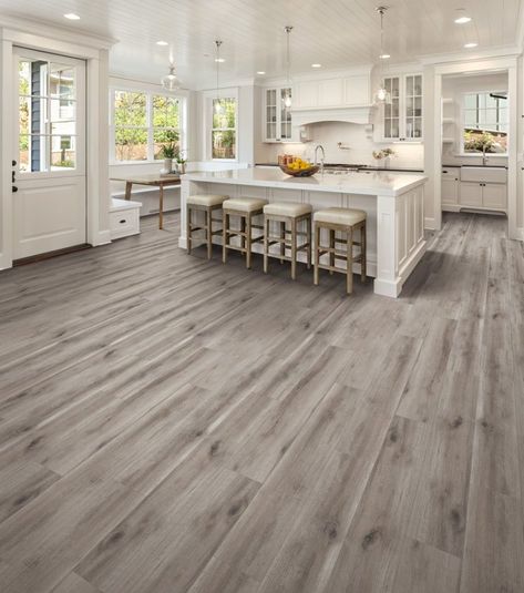 Amazing, Smokey Oak - America's Floor Source Farmhouse Flooring, Lvp Flooring, Open Plan Kitchen Living Room, Floating Floor, Flooring Store, Waterproof Flooring, Diy Flooring, Floor Colors, Living Room Flooring