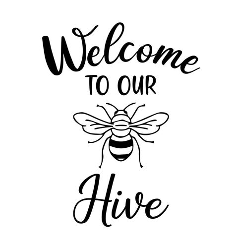 Welcome To Our Hive, Diy Bee, Bee Quotes, Craft Painting, Spelling Bee, Diy Cricut, 5 Kids, Glass Blocks, Cricut Maker