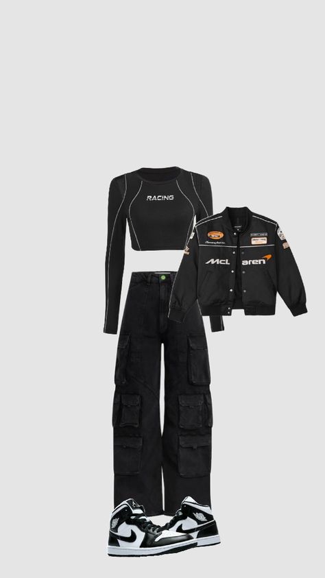 F1 Jersey Outfit, F1 Merch Outfit, F1 Inspired Outfits, Race Car Outfits For Women, F1 Outfit For Women, F1 Outfit, F1 Merch, Street Style Outfits Casual, Race Outfit