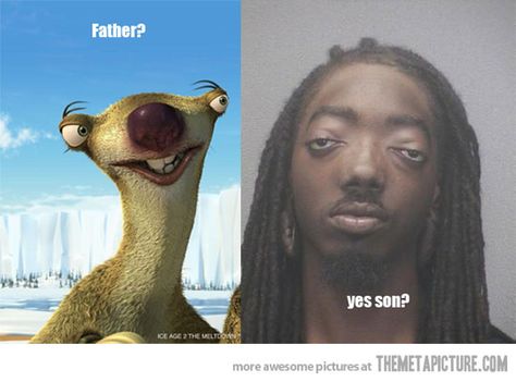 funny-Sid-Ice-Age-look-alike-black | Flickr - Photo Sharing! Sid The Sloth, Funny Photos Of People, Ice Age, Laughing So Hard, Funny People, Bones Funny, Funny Photos, Sloth, Funny Images