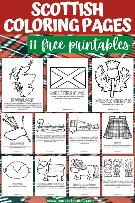 11 Free Scottish Coloring Pages for Kids Scotland Activities For Preschool, St Andrews Day Activities, Scotland School Project, Burns Night Crafts For Kids, Scotland Activities For Kids, St Andrews Day Activities For Kids, Scotland Crafts For Kids, Scottish Crafts For Kids, Burns Night Crafts