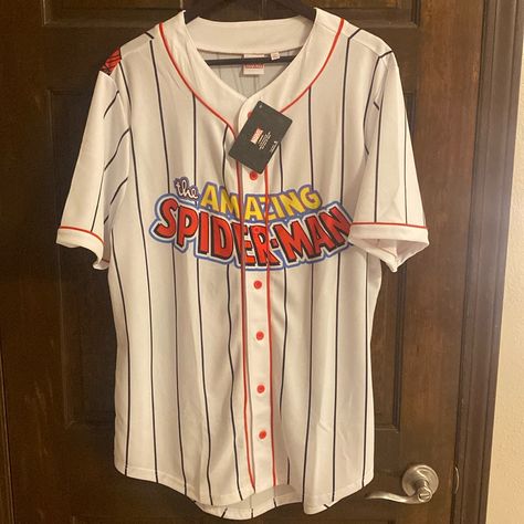 Nwt Marvel Size Extra Large, The Amazing Spider-Man Unisex Button Up Jersey Spider Man Merch, Marvel Wishlist, Spider Man Stuff, Spiderman Merch, Spiderman Clothes, Spiderman Outfit, Spiderman Gifts, Spiderman Shirt, Marvel Clothes