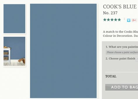 cook's blue (farrow&ball) Cooks Blue Farrow And Ball Kitchen, Cooks Blue Farrow And Ball, Farrow And Ball Kitchen, Creole Cottage, Farrow And Ball, Paint Colours, Farrow Ball, Blue Paint, Paint Finishes