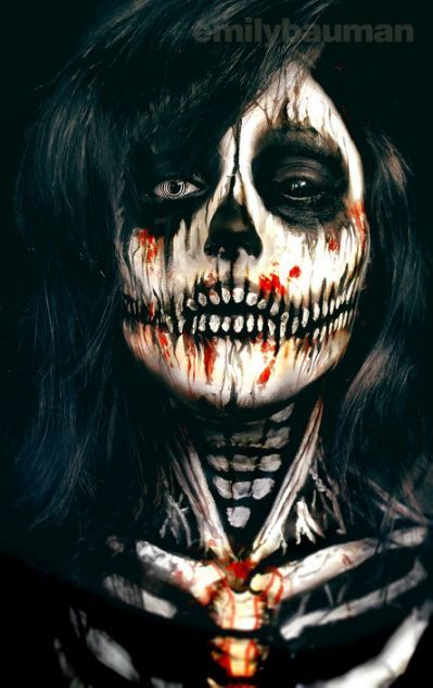 Halloween Face Paint Scary, Skeleton Face Paint, Halloweenský Makeup, Halloween Make-up Looks, Horror Make-up, Skeleton Face, Hottest Women, Horror Makeup, Scary Makeup