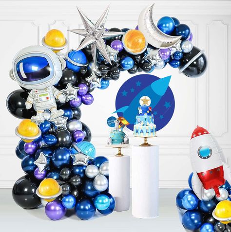 Space Balloon Garland, Space Theme Party Decorations, Space Theme Decorations, Galaxy Balloons, Rocket Decorations, Astronaut Decorations, Space Party Decorations, Twisting Balloons, Space Theme Party