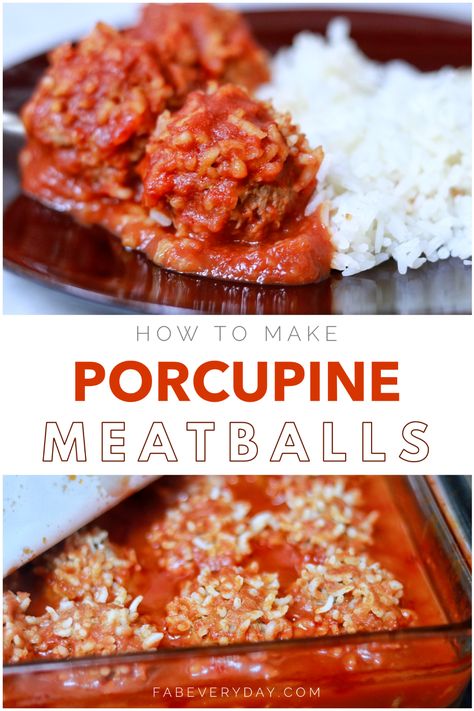 Porcupine Recipe, Porcupine Meatball Recipe, Meatball Side Dishes, Porcupine Meatballs Recipe, Sausage Appetizers, Porcupine Meatballs, Hotdish Recipes, Easy Tomato Sauce, Okra Recipes