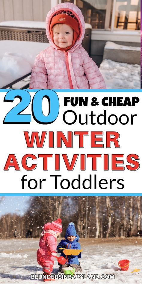 Here 20 unique, outdoor winter activities that are perfect for your toddler's adventurous spirit! From building a snowman to creating snow art, these engaging experiences are sure to keep your little one busy for at least five minutes ;) They're a hit at my house! Snow Day Activities For Kids, Toddler Outdoor Play, Snow Day Activities, Weather Activities For Kids, Winter Activities For Toddlers, Christmas Activities For Toddlers, Outdoor Winter Activities, Outdoor Activities For Toddlers, Outdoor Learning Activities