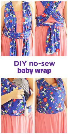 Snuggling is just the best—so make it an all-day affair with this DIY no-sew baby wrap. It’ll make you feel super crafty and cool and let you keep your baby safely swaddled no matter where you go! Wearing this wrap will probably make you feel at least a l No Sew Baby, Diy Baby Wrap, Diy Baby Carrier, Moby Wrap, Sew Baby, Easy Baby Blanket, Diy Bebe, Baby Sling, Baby Sleep Problems