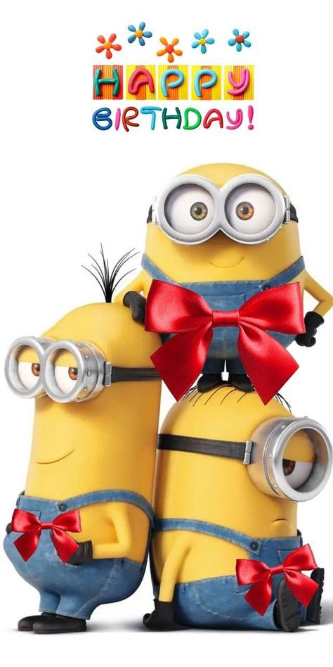 Minion Birthday Wishes, Happy Birthday Wishes Pics, Minions Birthday, Birthday Wishes For Kids, Birthday Wishes Pics, Happy Birthday Minions, Funny Happy Birthday Wishes, Hairstyles For Black Hair, Birthday Wishes Flowers