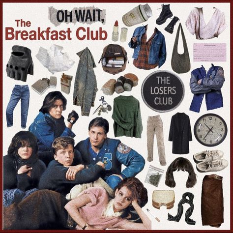 The Breakfast Club Fashion, Thr Breakfast Club, Brian Breakfast Club Aesthetic, The Breakfast Club Outfits Style, Breakfast Club Aesthetic Outfits, The Breakfast Club Matching Pfps, Breakfast Club Inspired Outfits, The Breakfast Club Memes, The Breakfast Club Outfits