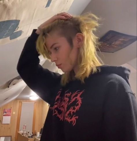 Alt Haircut Shaved Sides, Mullet With Ponytail, Shaved Mullet Hairstyle, Grunge Mullet Shaved Sides, Unstyled Deathhawk, Punk Mullet Shaved Sides, Punk Shaved Sides, Mullet With Sideburns, Shag Mohawk