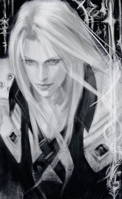 Sephiroth Drawing, Sephiroth Aesthetic, Sephiroth Wallpaper, Cloud And Sephiroth, Ff7 Fanart, Sephiroth Fanart, Sephiroth Art, Final Fantasy Fanart, Ff7 Sephiroth