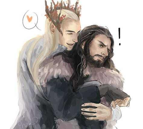 Thranduil x Thorin~The Hobbit Thranduil And Thorin, Thorin Thranduil, Reading Fanfiction, Jon Snow Art, Lotr Fanart, The Hobbit Thranduil, King Thranduil, Be Private, I See Fire