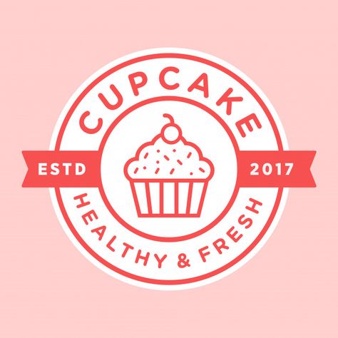 Cupcake Logo Design, Vintage Cupcakes, Cupcake Vector, Cupcake Logo, Holiday Dessert Recipes, Cupcake Designs, Bakery Logo, Graphic Editing, Design Logo