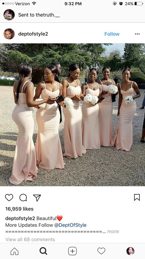 African Bridesmaids, Simple Spaghetti, Romantic Ideas, Bridesmaid Dress Colors, Wedding Preparation, Maid Dress, Bridesmaids Dress, Wedding Goals, African Wedding