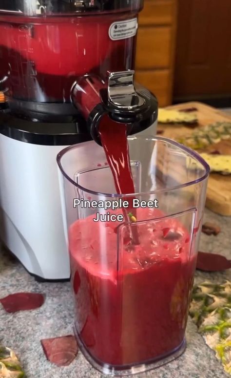 Pineapple Beet Juice Recipe | Liver Detox Juice Recipe | Juice Cleanse #juicerecipe #pineapplejuicerecipe #beetjuice #juicecleanse #weightlossjuice #detoxjuicerecipe Beets Pineapple Juice, Beets Juicing Recipe, Beet And Pineapple Juice, Beet Pineapple Juice Recipe, Berry Juice Recipe, Juicing Beets, Iron Rich Smoothie, Beet Juice Benefits, Healing Drinks