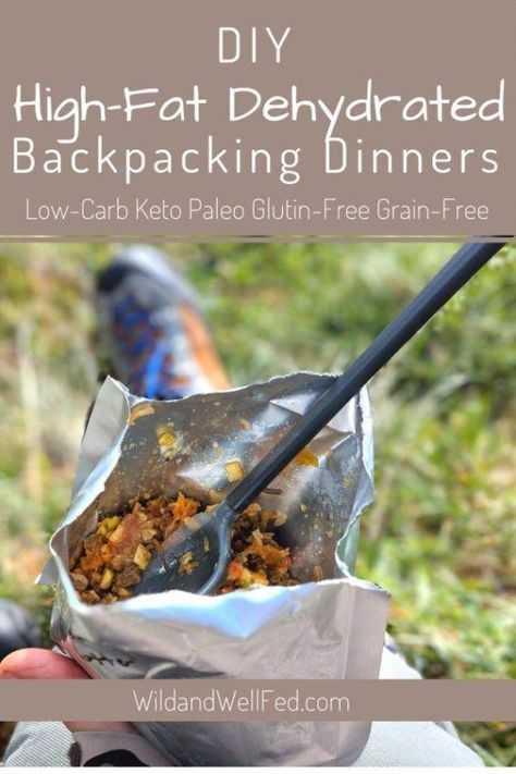 DIY High-Fat Dehydrated Dinners for Backpack Hunting - Wild & Well Fed #backpackingmeals Basic Chili, Trail Food, Hiking Food, High Carb Foods, Easy Camping Meals, Backpacking Food, Dehydrated Food, Backpacking Tips, Keto Recipe