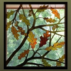 Beautiful glass art    ::Mama would have loved this stained glass window...Fall was her favorite season and her colors....for so many things. Mosaic Stained, Raku Pottery, Stained Glass Diy, Stained Glass Crafts, Art Stained, Stained Glass Designs, Faux Stained Glass, Stained Glass Panels, Stained Glass Projects