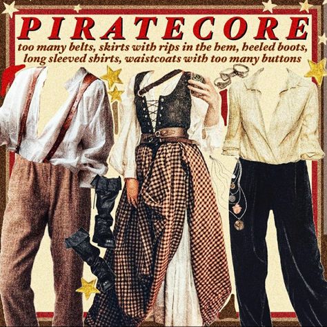 Piratecore Aesthetic, Pirate Core, Black Fluffy Jacket, Pirate Outfit, Fair Outfits, Fairy Clothes, Fantasy Clothing, Character Outfits, My Story