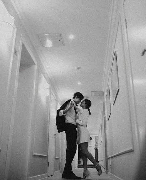 Wedding Hotel Room, Couple Photo Poses, Styled Engagement Shoot, Hotel Hallway, Anniversary Photoshoot, Wedding Picture Poses, Wedding Inspiration Board, Hotel Boutique, Engagement Photo Poses