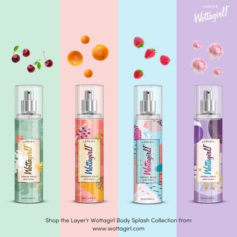 Fruity & florals are always in! Get your hands on these amazing & refreshing fragrances only at www.wottagirl.com Body Splash, Perfume Scents, Self Confidence Tips, Social Media Design, Hands On, Love It, Scents, Perfume Bottles, Twist