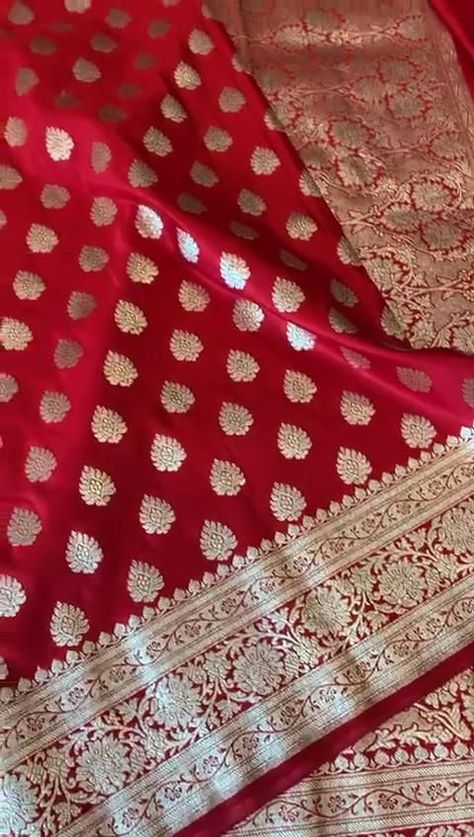 Nandini by Niti J Kundu [Video] | Red saree wedding, Banarsi saree, Saree designs party wear Banarsi Saree Look For Wedding, Red Banarasi Saree Wedding, Banarsi Saree Wedding, Red Banarsi Saree, Red Benarasi Saree, Red Banarasi Saree, Banarsi Silk Saree, Red Saree Wedding, Banaras Sarees