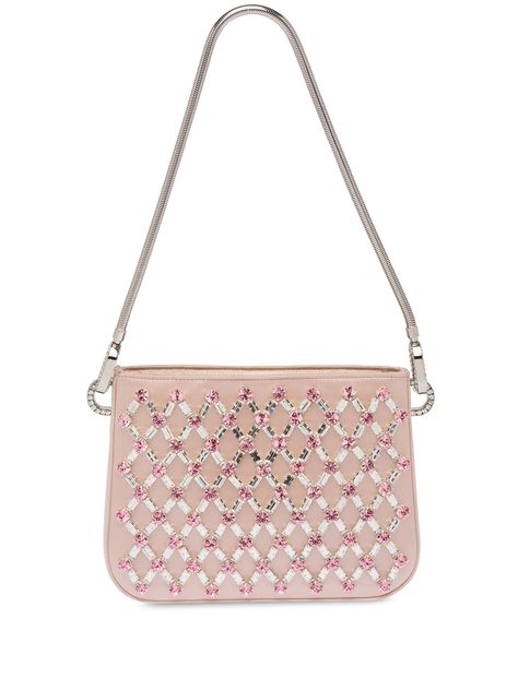 Mui Mui, Pretty Purses, Miu Miu Bag, Small Shoulder Bags, Crystal Bags, Girly Bags, What In My Bag, Womens Handbags, Shiny Clothes