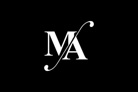 Ma Monogram Logo Design By Vectorseller 510 M And A Letters Beautiful, Ma Monogram, M Logo Design, Ma Logo, Typographie Logo, Logo Design Simple, Negative Space Logo, Space Logo, Alphabet Letters Design